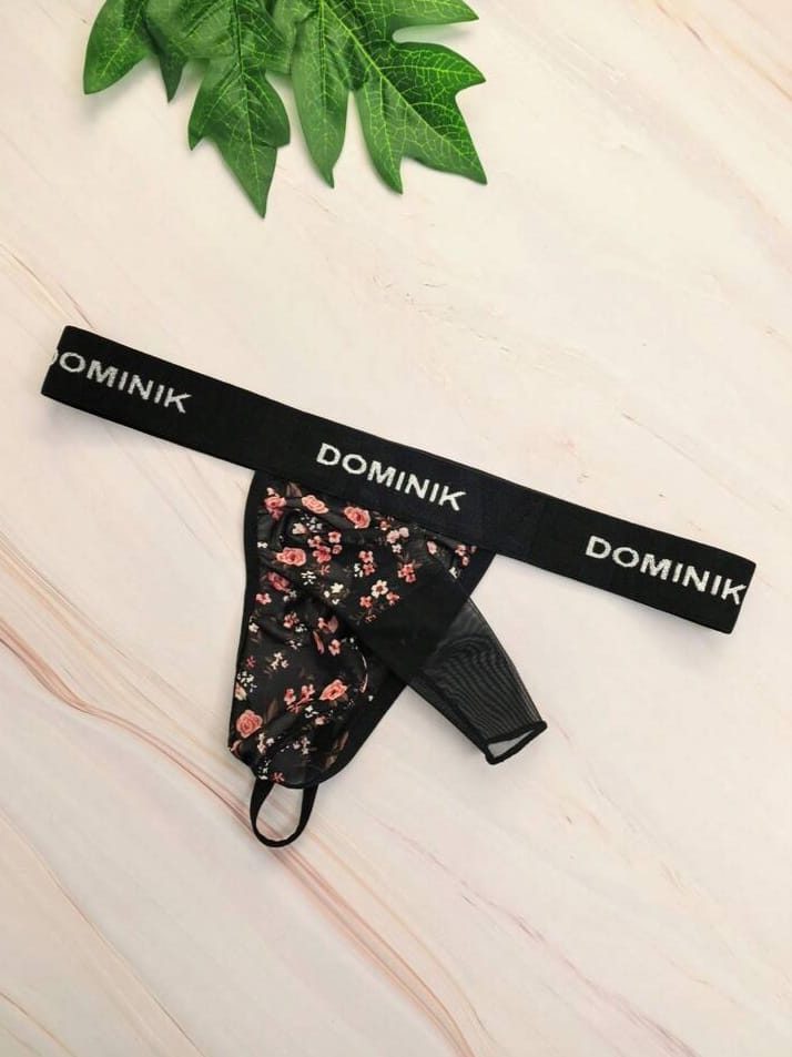 Elephant Pattern Mesh J-String Men's Underwear